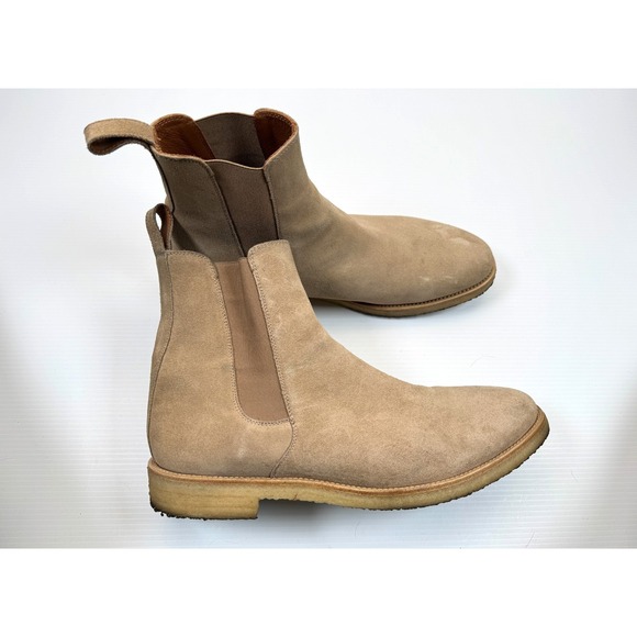 ORO Alicante Crepe‎ Chelsea Boots Mens 12 $385 Suede Pull on Round Toe Ankle Tan main image 5